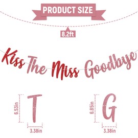 Kiss The Miss Goodbye Banner - Bachelorette Party Decor, The Night Before Bridal Shower Wedding Engagement Party Decorations