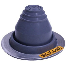 Flashers #1 Silicone Grey High Temp Round Flexible Roof Jack Pipe Boot Metal Roofing Pipe Flashing (Pipe OD 1/4" to 2") - 100% Made in The USA