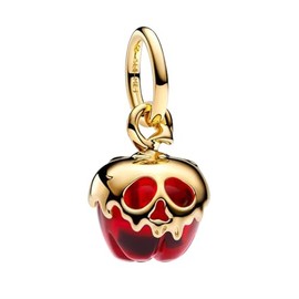 RMMY Charm 925 Sterling Silver Pendant Dangle Beads Evil Queen Poison Apple for Bracelets and Necklaces,Mother's Day Birthday Jewelry Gifts for Women Friends