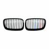 XOPIYAO Grille M Color Double Slats Gloss Black Grill Compatible