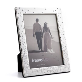 Frametigo Silver Plated Dazzle Bubble Photo Frame - Fits Photo Size 8"x10" (20x25cm)