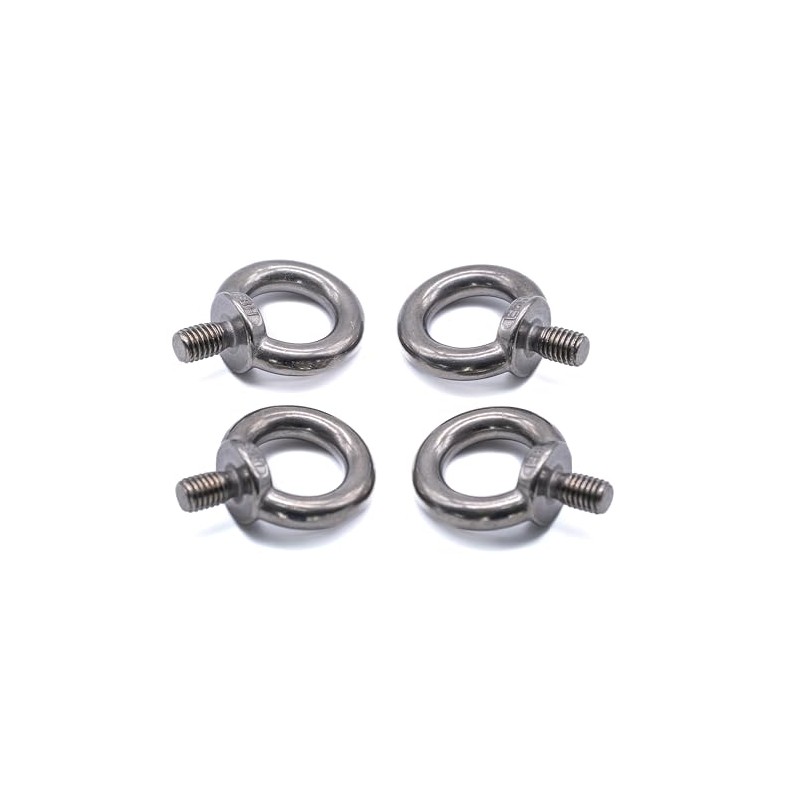 4pcs of M6 Eye bolt stainless steel 316 A4 marine