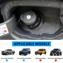 West-xingzhe Fuel Gas Cap for Ford Bronco 2021 2022 2023 2024 2025 2026,Automotive Replacement Fuel Tank Cap for New Ford Bronco 2/4 Door