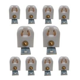 10-Pack T4 T5 LED/Fluorescent Miniature Bi-Pin G5 Lamp Socket Holder Rotation Locking Short Bracket G5 Mini Bi-pin Base Light Socket Compatible with Damar 00882A,LH0723,Satco 80-1251