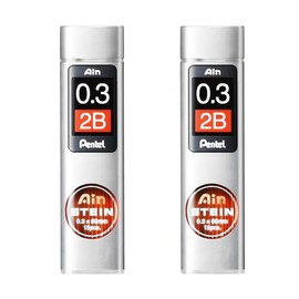Pentel Ain Stein Mechanical Refill Leads - Pack of 2 Tubes (0.3MM 2B)