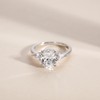 EAMTI 3CT 925 Sterling Silver Engagement Rings 3-Stone Oval Cut