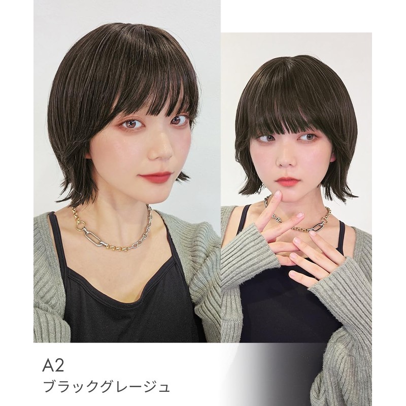 AQUADOLL wg356A2 Wig, Bob, Outside Flap, Side Bang, Inner Color,