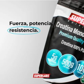 Superlabs Nutrition Creatina Monohidratada 500 Gramos Sin Sabor                                                                                       