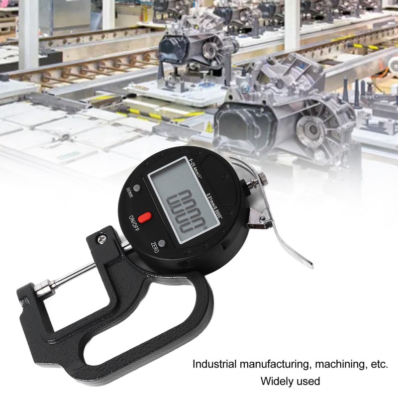 Digital Thickness Gauge High Accuracy Electronic Micrometer Thickness Meter 0.0005in