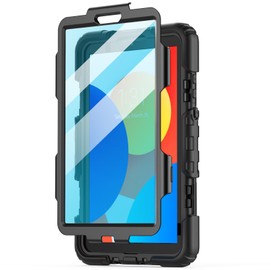 Gylint Case for Xiaomi Redmi Pad SE 8.7 inch, with Screen Protector, Hand Strap, Shoulder Strap, 360° Rotating Stand for Xiaomi Redmi Pad SE 8.7 Inch Black