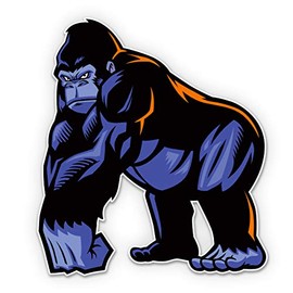 Gorilla Fierce Ape Silverback - 7" Vinyl Sticker - for Car Laptop I-Pad - Waterproof Decal