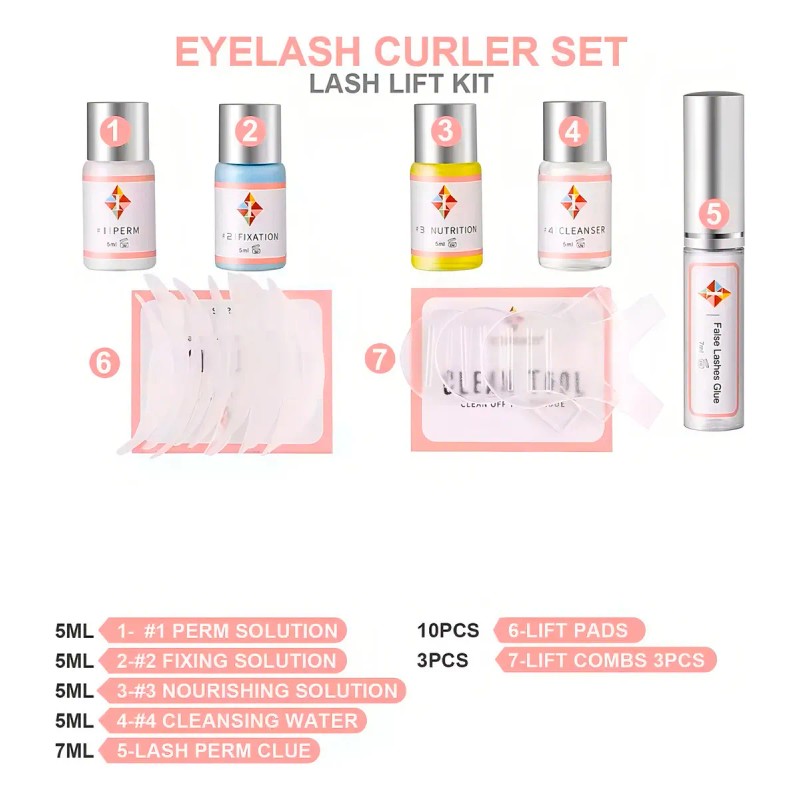 Kit Lash Lift Permanente Pestañas Marca Iconsign con Aceite Nutritivo