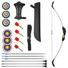 MOYJ Recurve Bow and Arrow Kit Adjustable LBS Easy Carry