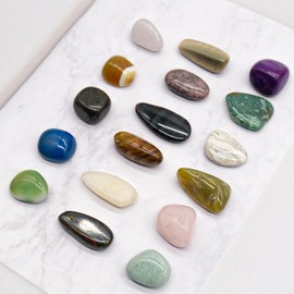 100 g Semi-Precious Gemstones Healing Stones Crystals Healing Stones Set for Vases, Lucky Stones, Tumbled Stones, Crystals Stones, Decorative Stones Gemstone Set in Colourful for Decorative Stones (A)