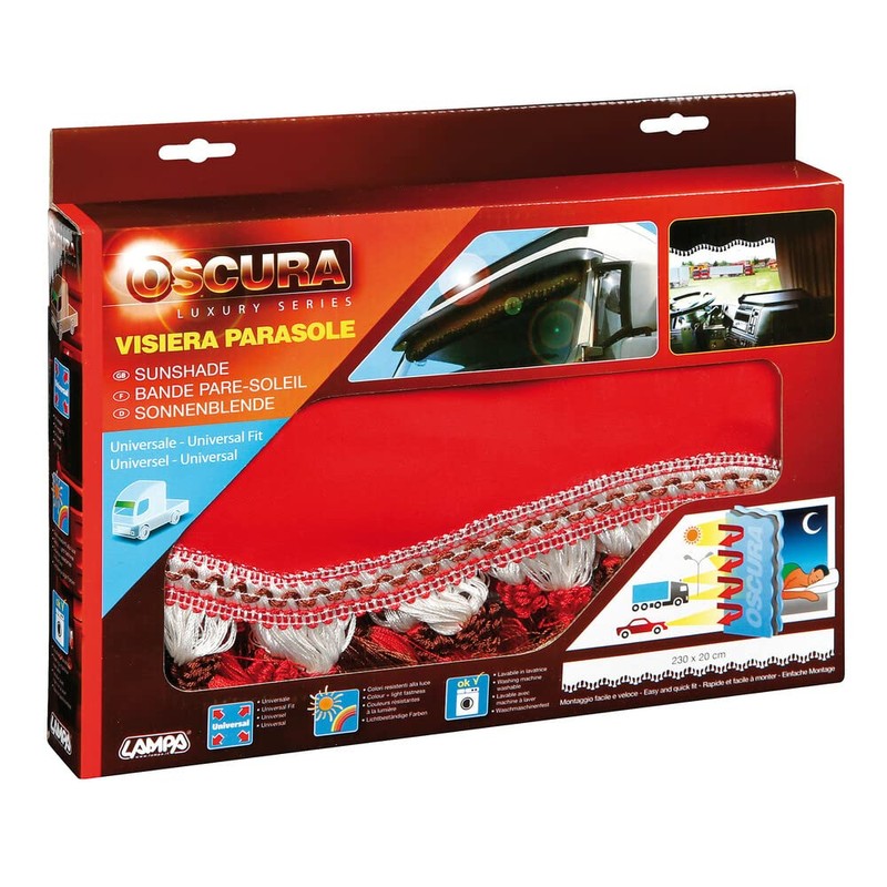 Lampa Oscura Darkening Anti-Glare, Red, 230 x 20 cm