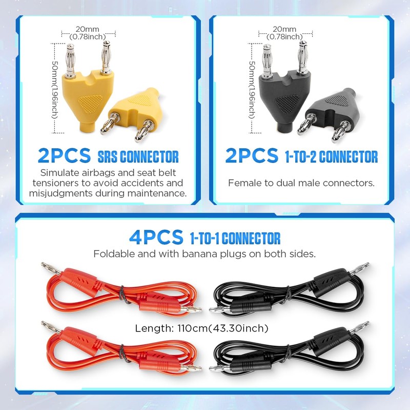 Multimeter Test Lead Kit Automotive 68PCS Back Probe Kit Multi