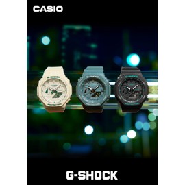 Casio GMA-S2100/BASIC Green Accent Wristwatch, Genuine Domestic Product, white/teal, 1 piece, Digital