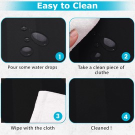 Table Cloth Tablecloths Square and Rectangular Premium Fabric Tablecloth, Waterproof & Wipeable Table Covers - Washable Long Table Cloths, Extra Large (Black, 137x137cm)