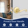 Bonpoly 6 Pack Gold Door Handles, Wave Style Door Lever