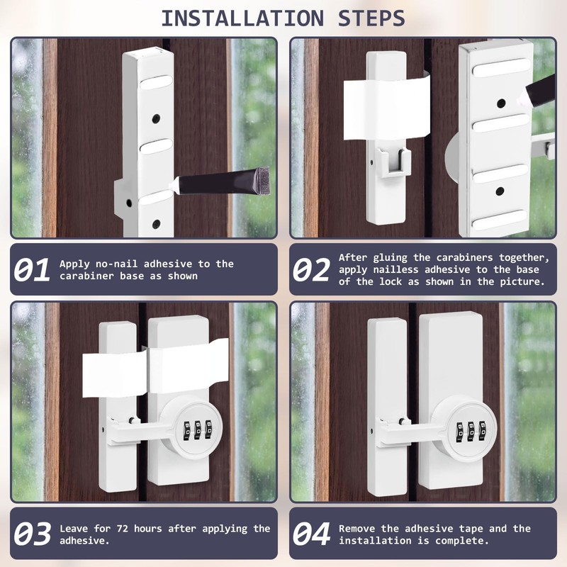 BigKing Door Bolt with Password Lock, Zinc Alloy Mechanical Combination