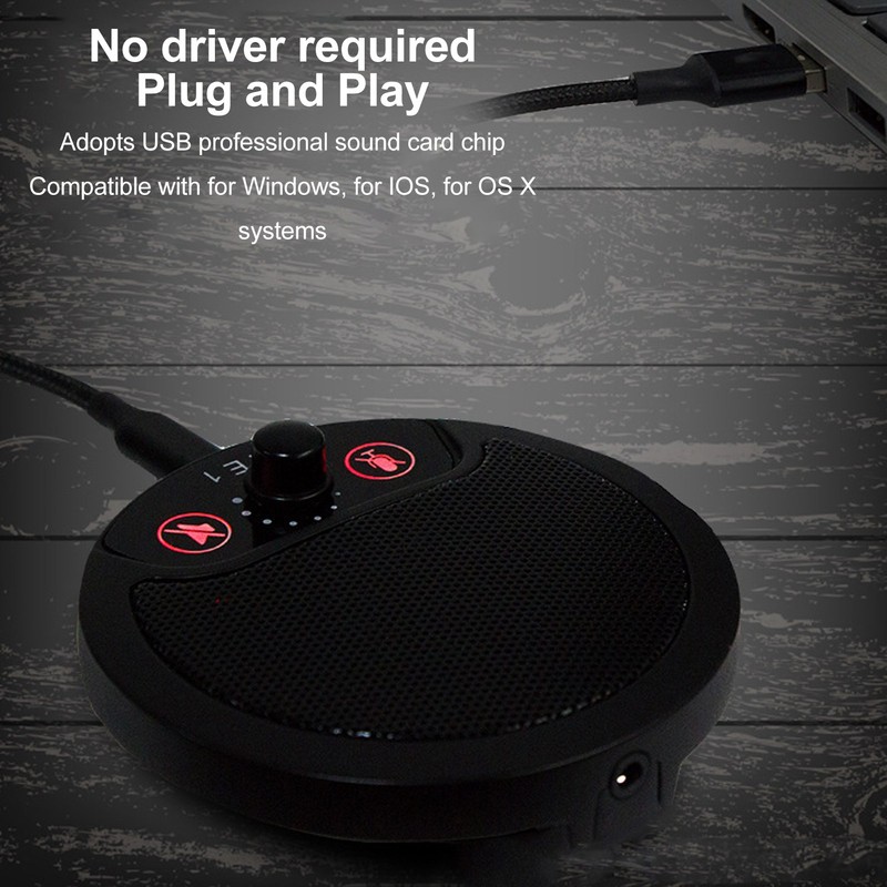 USB Conference Microphone Professional 360 Degree Omnidirectional Plug and Play