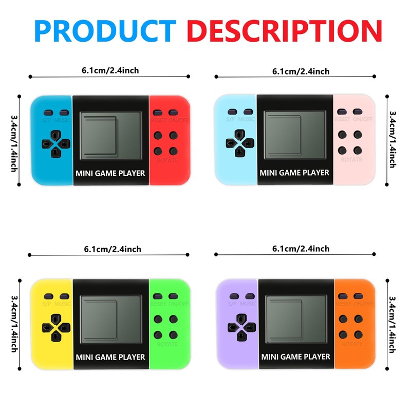 DOEA 12Pcs Video Game Party Favors, Arcade Video Game Keychain