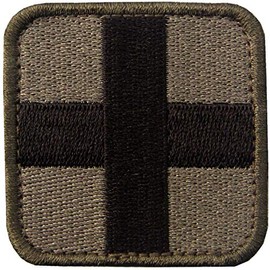 EmbTao Embroidered Medic Cross Tactical Fastener Hook & Loop Patch - Darkgoldenrod