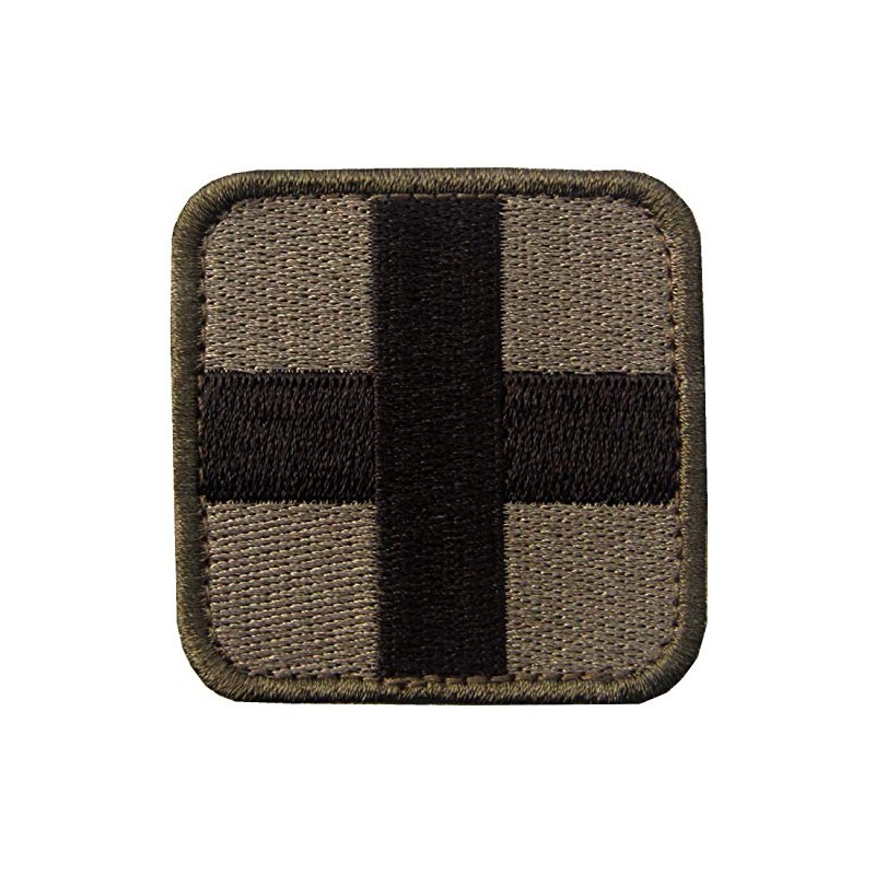 EmbTao Embroidered Medic Cross Tactical Fastener Hook & Loop Patch