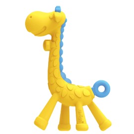 EDISONmama Teething Giraffe Peel Blue with Hook Dry Hole, 1 Piece (x1)