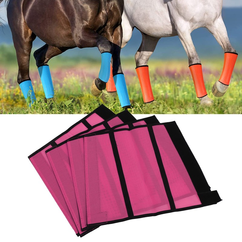 4Pcs Horse Fly Boots Breathable Comfortable Tear Resistant Fine Mesh