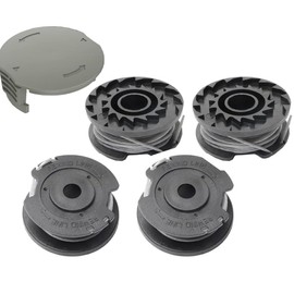 ERHUO 4 Pieces Strimmer Spool F016800569 Strimmer Replacement Spool + F016F05320 Spool Cover