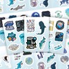 BulbaCraft Marine Biology Stickers for Water Bottle and Laptop -