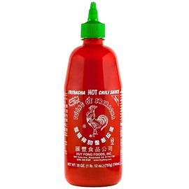 The Original Huy Fong Sriracha Hot Chili Sauce, 28 OZ Rooster Sriracha Chili Sauce, Low Carb Classic Cook Sriracha Chili Paste, Perfect for Dipping, Eggs, Burgers, Soups, Tacos, Sandwich, 12-Pack