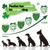 Whaline 2Pcs St. Patrick's Day Dog Bandana Double-Sided Green Shamrock
