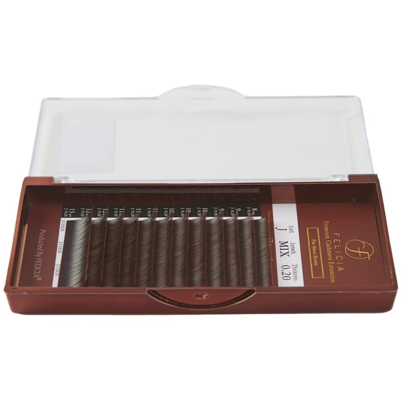 FELICIA [Dark Brown] Flat Lash Ultra Soft Eyelash Extensions Single