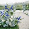 INSUNSIX Blue Delphinium Artificial Flowers, Delphiniums Silk Flowers with Clematis