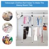 Ejoyous Double Rod Adjustable Clothes Hanger, Carbon Steel, 110"-129.5" Vertically,