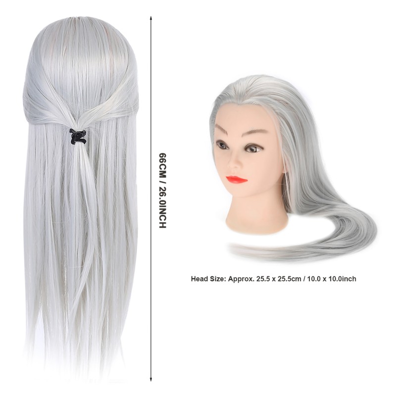 2 Colors Practice Head Mannequin Dolls Hair Salon Cosmetology Hairdressing