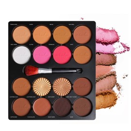 Holzsammlung 16 Colours Contouring Palette, Waterproof, Long-Lasting Bronzer Palette, Concealer, Blush and Highlighter, All in One, Blendable Professional Makeup Highlight & Contour Pro Palette