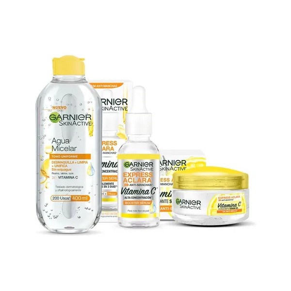  Kit Garnier Express Aclara [3 Pasos] – Vitamina C