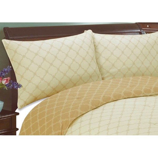 Natural Comfort Luxury Lines Microfiber Reversible Comforter Set, King, Arizona Sand