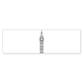 CafePress Big Ben at Midnight 10"x3" Rectangle Vinyl Bumper Sticker Car Decal