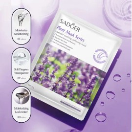 10 Mascarillas Faciales Lavanda Floral Sadoer Suavidad 25g                                                                                            