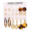 Deluxe Aretes 9 En 1 Playa Concha Carey Fantasía De