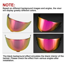 psler RF-1400 RF 1400 visor - CWR-F2R Face Shield Helmet Visor Motorcycle Helmet Shield Accessories Replacement for RF 1400 CWR-F2R NXR2 Z8,Deep Rose Red