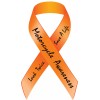 FDC Motorcycle Awareness Orange Ribbon Vinyl Decal, Look Twice -