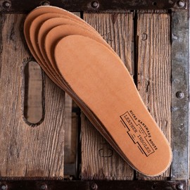 Nicks Boots Veg Tan Leather Insoles, Men’s Shoe Size 10-11.5, Handcrafted in USA, Trim to Fit, Molds to Foot for Extra Comfort