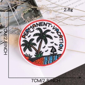 Unbranded Embroidered Patch Palm Tree Badge permanent vacation Beach Iron Sew on 2267