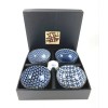 5 Japanese Porcelain Rice Bowls Gift Set Miso Soup Bowl