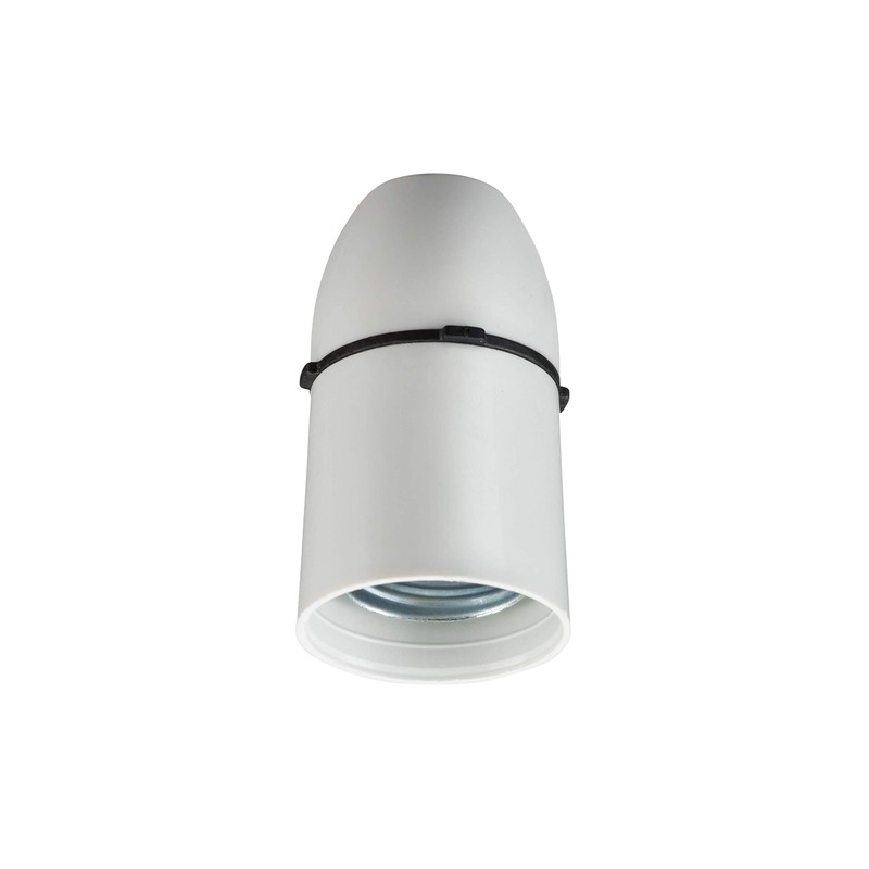 Knightsbridge Knightsbridge Pendant Lamp Holder, White